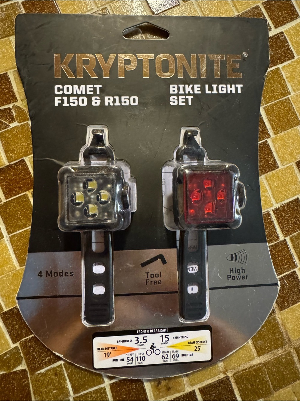 Kryptonite Comet F150 & R150 LED Bike Light Set Front & Rear Combo New In Pack - Picture 2 of 4